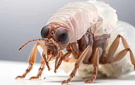 Flea and Ants Isolated on Transparencyの素材