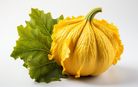 Acorn Squash Leaf on a See-Through Backgroundの素材