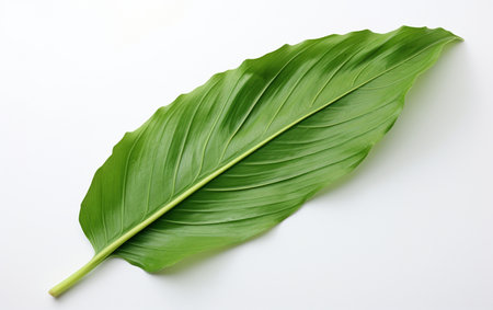 Galangal Leaf Isolated on Clear Backgroundの素材