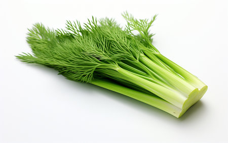 Fennel Leaf Isolated on Clear Backgroundの素材