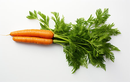 Carrot Greens on a See-Through Backgroundの素材