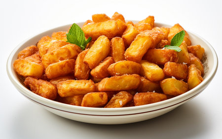 Fried Potato on a Clear Canvasの素材