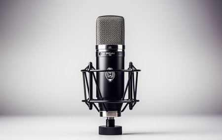Black Microphone without Background Distractionsの素材
