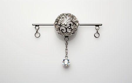 Body Piercing Jewelry Unveiled on a Transparent Canvasの素材