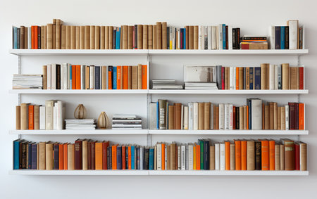 Bookshelf on a Transparent Backgroundの素材