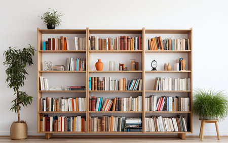 Bookshelf with See-Through Backdropの素材