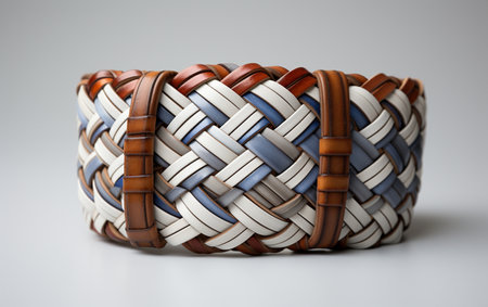 Braided Obi Belt Unveiled on a Transparent Canvasの素材