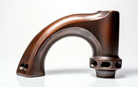 New Silver Bronze Iron Elbow without Background Transparencyの素材