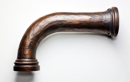 Brass Iron Elbow in Silver on a Clear Backgroundの素材