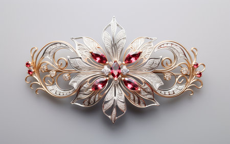 Brooch Display on a Clear Backgroundの素材