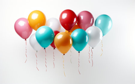 Bunch of Balloons on a Clear Backgroundの素材