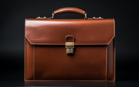 Sleek Business Briefcase on a Clear Backgroundの素材