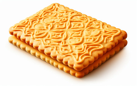 Butter Biscuit on a Clear Backgroundの素材