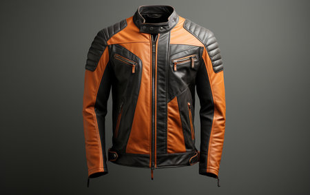 Cafe Racer Jacket Unveiled on a Transparent Canvasの素材
