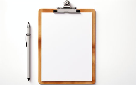 Clipboard and Pencil on a See-Through Backgroundの素材
