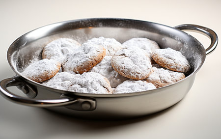 Cookie on Clear Surface with Silver Panの素材
