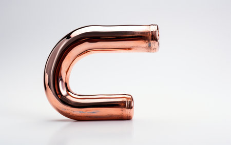 New Silver Copper-Nickel-Iron Elbow on a See-Through Backgroundの素材