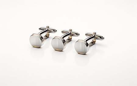 Cufflinks and Studs Set on a See-Through Backgroundの素材