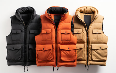 Down Vests with Transparent Backdropの素材