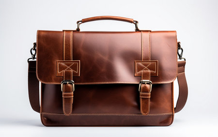 Leather Satchel with Transparent Backdropの素材