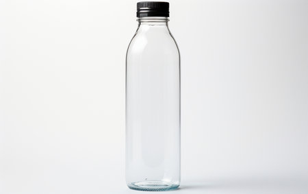 Water Bottle Reflection on Clear Surfaceの素材