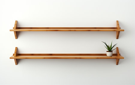 Bamboo Wall Shelves with Transparencyの素材