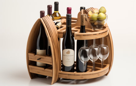 Bamboo Wine Cellar Accessories without Common Backgroundの素材