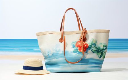 Beach Tote Title on Transparencyの素材