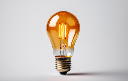 Halogen Bulb on a Clear Backdropの素材