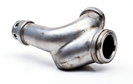 New Silver Elbow under High Pressure with Transparent Backgroundの素材
