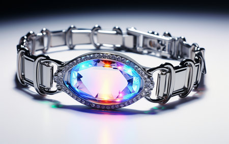 Belt with Holographic Effect on Clear Surfaceの素材