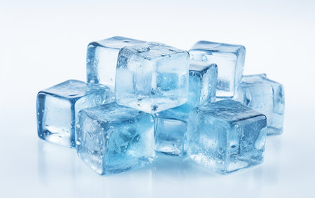 Ice Cubes on a Clear Backdropの素材