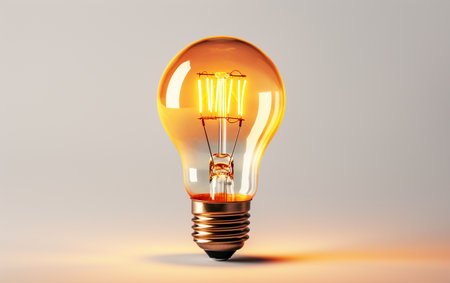 Incandescent Bulb with No Common Backgroundの素材