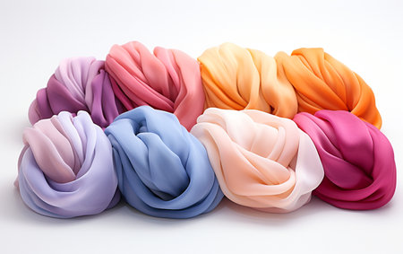 Infinity Scarves Stand Alone on a See-Through Surfaceの素材