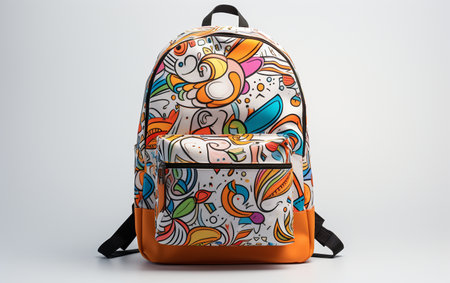 Children's School Bag on a Clear Canvasの素材