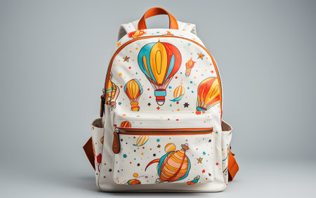 Backpack for Kids Schooling on a See-Through Surfaceの素材