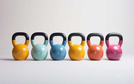 Kettle bells on a See-Through Surfaceの素材