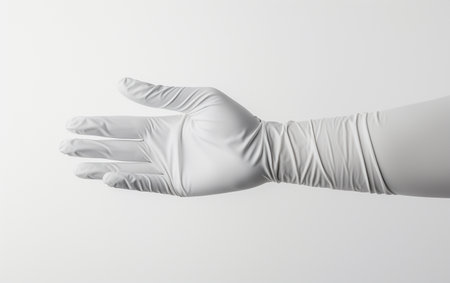 Lab Glove on a Clear Backdropの素材