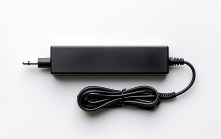 Laptop Charger on a Clear Backdropの素材