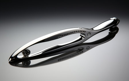 A Silver Pair of Tongs on Transparencyの素材