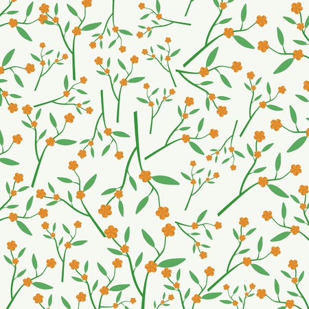 Small Peach Branches in a Spring Backgroundのイラスト素材