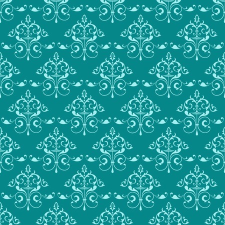 Kelly and Green Ornamental Swirl Background with Celadon Touchのイラスト素材