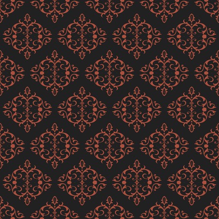 Orange color elegant design pattern ornamental swirl background with dark baseのイラスト素材