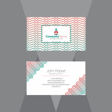 Colorful business card template.のイラスト素材