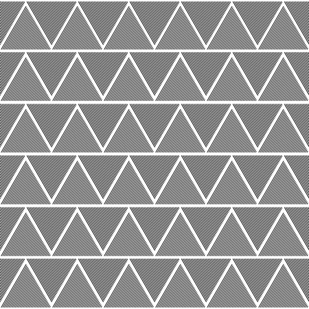 Seamless grey and white triangles patternのイラスト素材