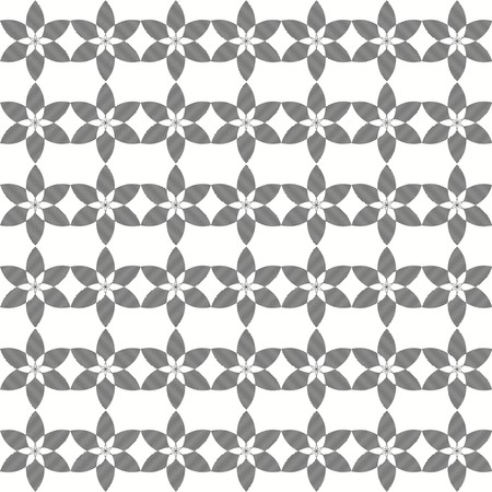 Seamless joined floral grey pattern Vector illustration.のイラスト素材