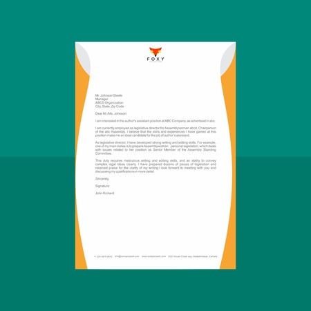 Creative Letterhead with Rusty orange look vector illustration.のイラスト素材