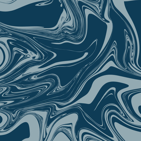 Denim Blue Liquid Marble Backgroundのイラスト素材
