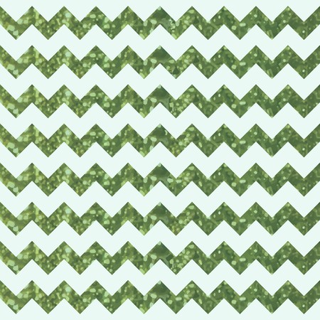 Basil Green Zigzag Pattern with Glittery Effectのイラスト素材