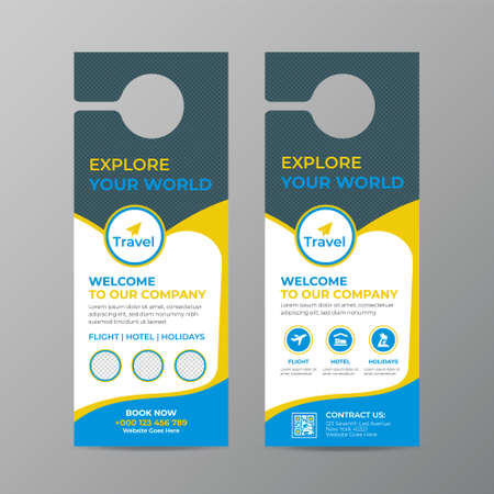 Door hanger design template for hotel, travel agency and corporate design.のイラスト素材